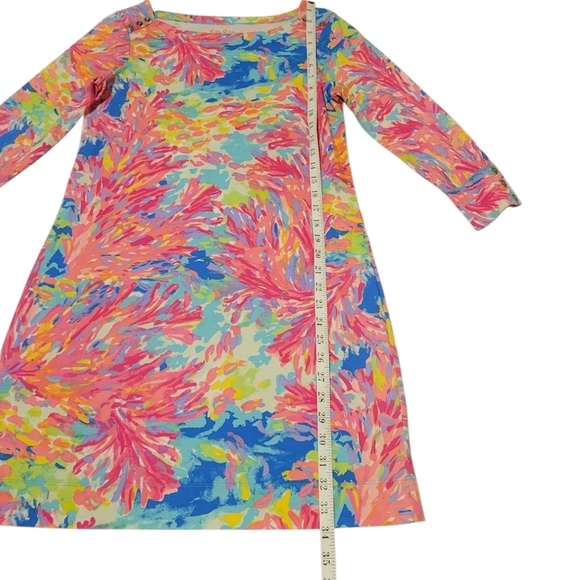 NWOT Lilly Pulitzer Sophie Pink Palm Beach Coral Dress UPF 50+ Medium # 17412 - Picture 6 of 7